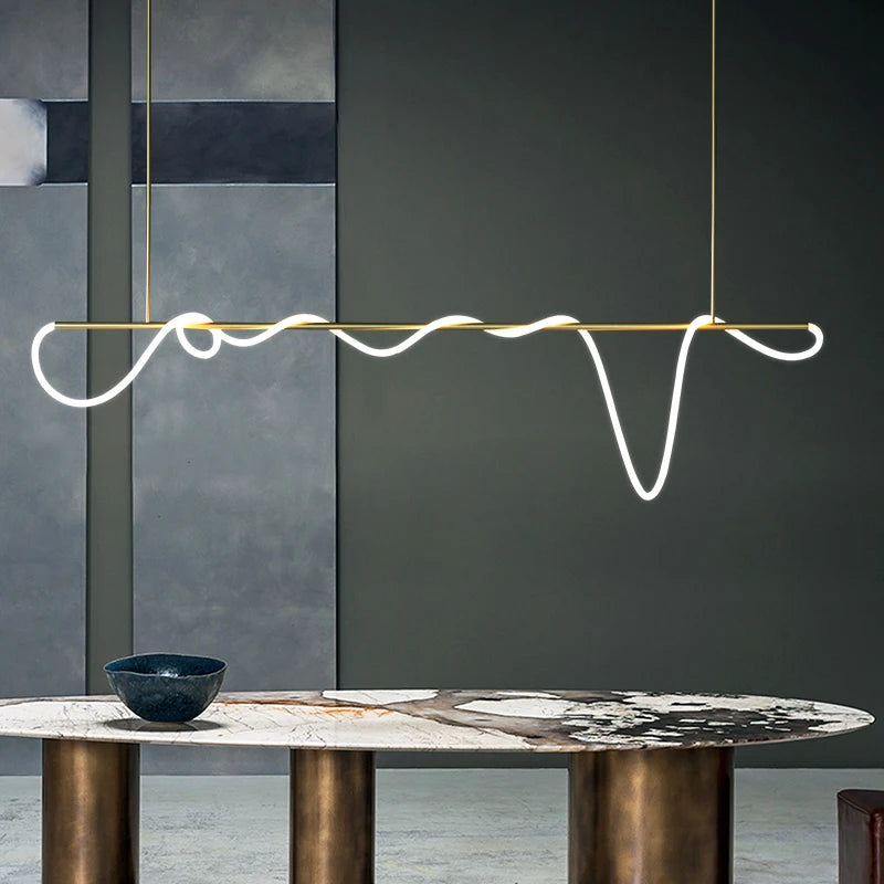 Nordic LED Long Hose Chandelier