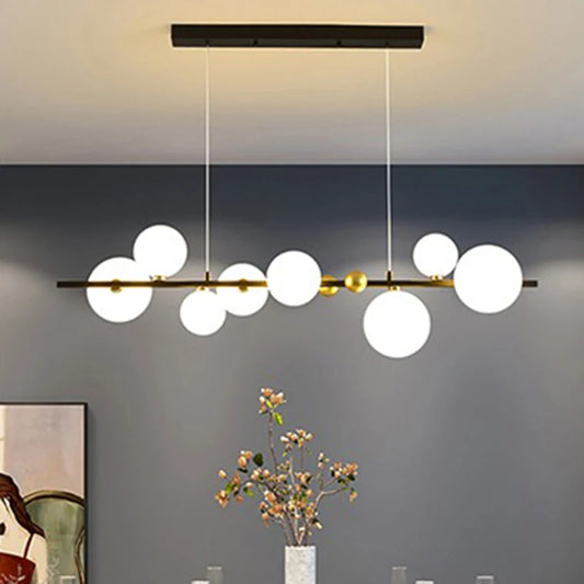 Nordic Chandeliers with 8 Oversized Glass Bulbs