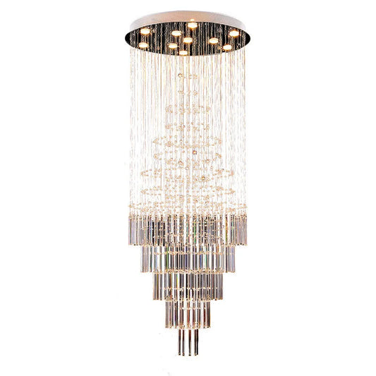 Modern LED Staircase Crystal Chandelier