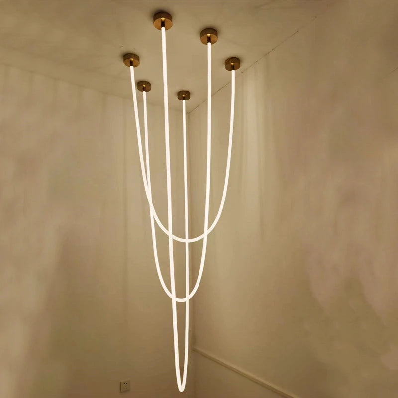 Minimal Line Designer Silicone LED Pendant Lamp