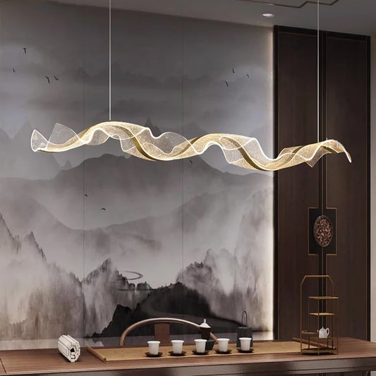 Modern Wave LED Pendant Light Chandeliers