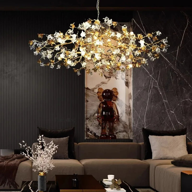 Coppe Ceiling Crystal Branch Chandeliers