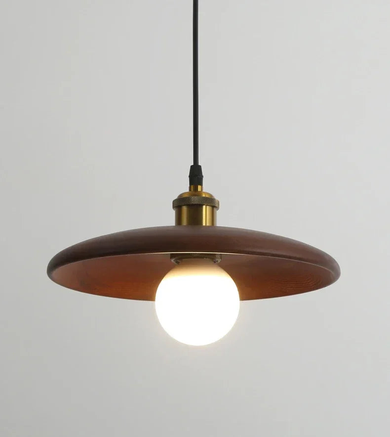 Nordic Solid Wood Pendant Light for Kitchen Island Dinning Room Retro Solid Wood Decorative Indoor Pendant Light Chandelier