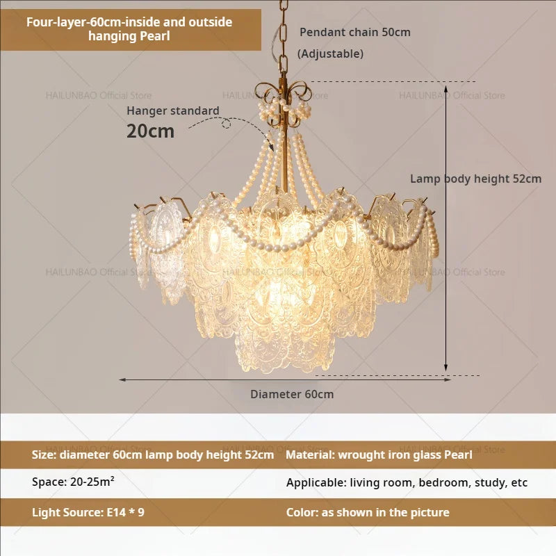 French Light Luxury Crystal Chandelier