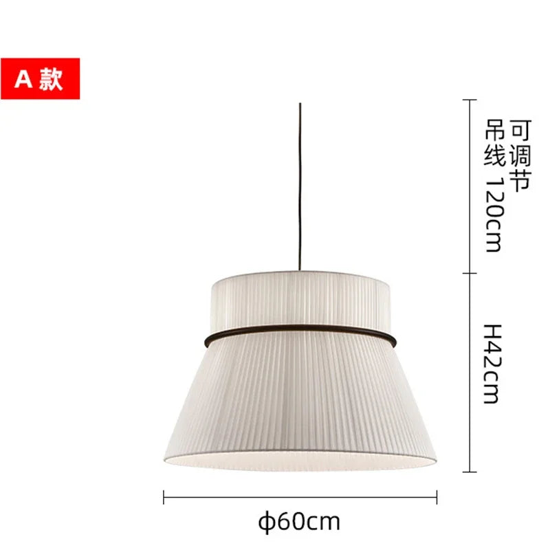 Folie pendant lamp for dining room fabric hanging lamp white pleated Restaurant Lamps Japanese Cafe bar table Decorative Lamp
