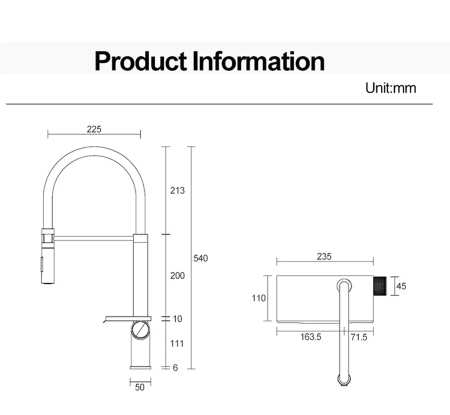 ASRAS Flying Rain Waterfall Faucet Hot And Cold Water Kitchen Faucet Single Handle Switch Pull Out 360 Degree Kitchen Mixer Tap