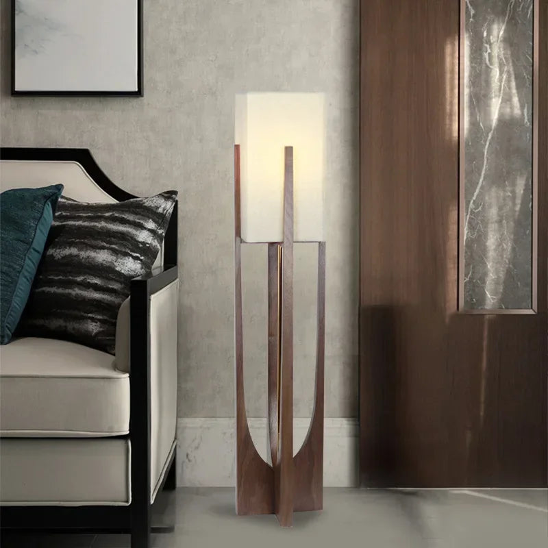 Nordic Designer Floor Lamps Solid Wooden Luminarias