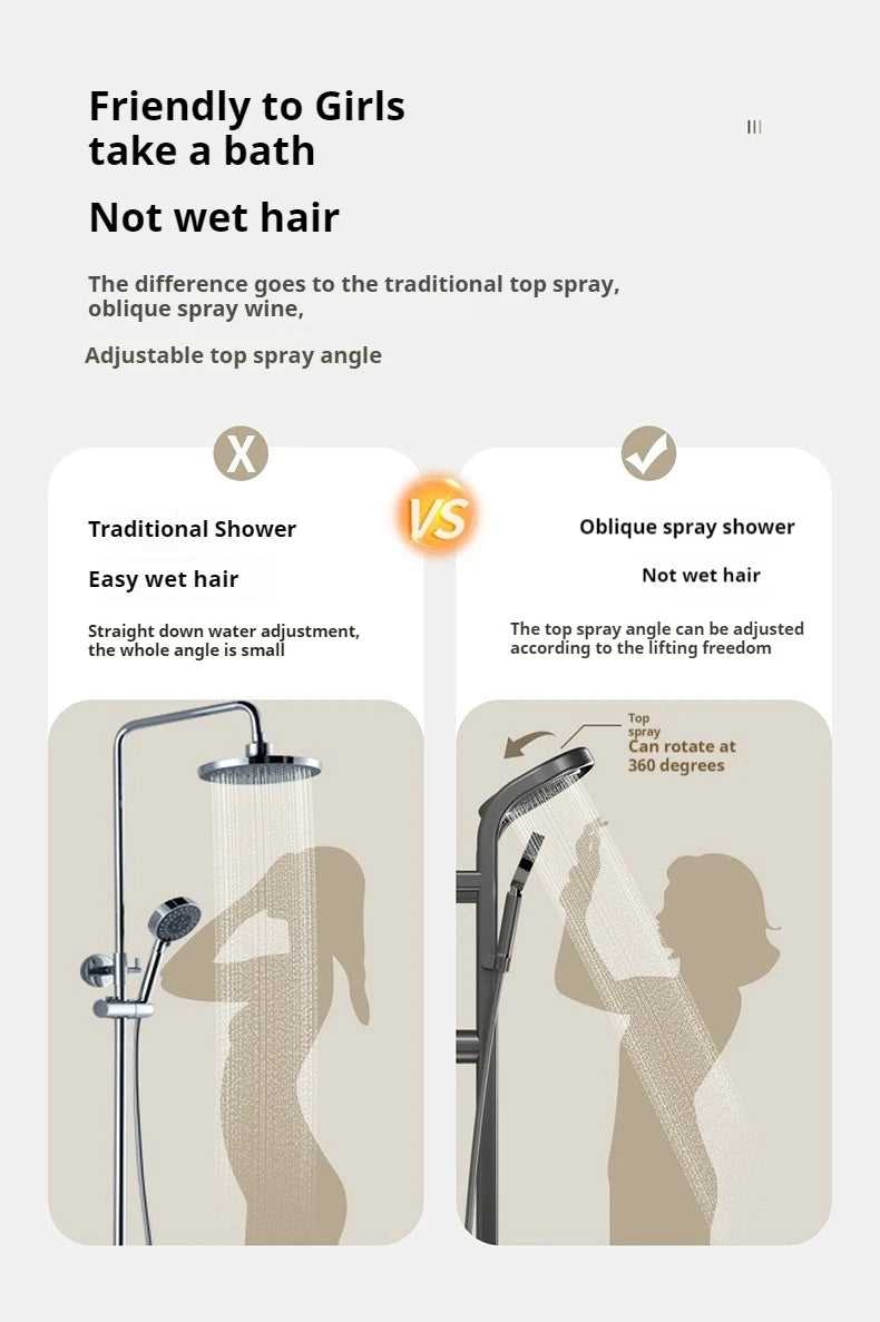 Smart Shower Set with Digital Display LED Atmosphere Light