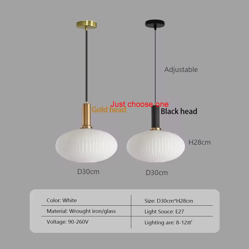 Nordic Restaurant Pendant Lights Glass Pendant Light For Living Dinning Room Lamp Simple Bedside Lustre LED E27 pendant Lighting