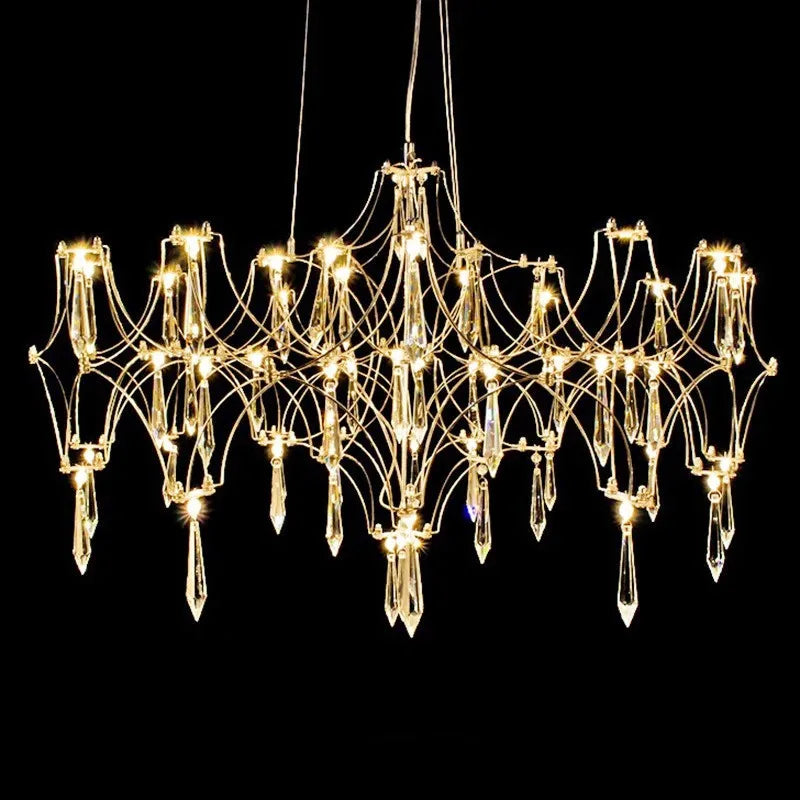 Starry Firefly Crystal Chandelier Living Room Light
