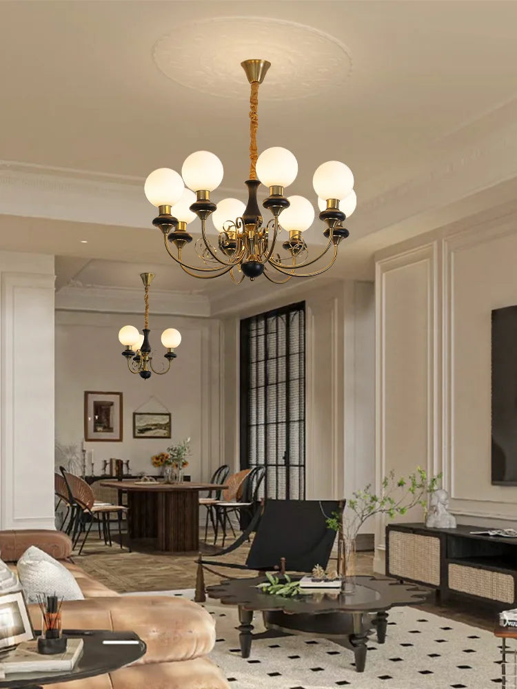 Nordic Retro Pastoral Cream Style Chandelier Bedroom Living Room Dining Room Ceiling Chandelier French Homestay LED Chandelier