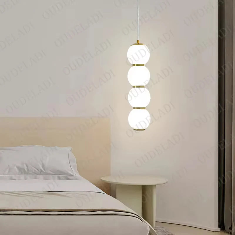 Nordic Glass Ball Hoist Hanging Lamp