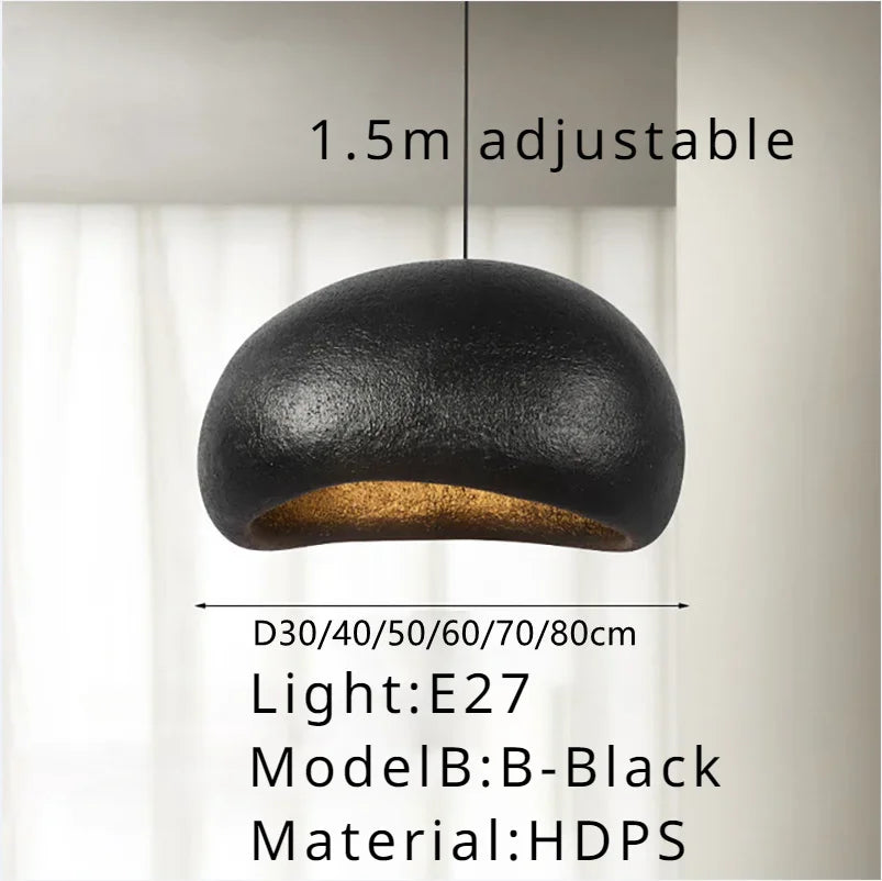 Modern minimalist E27 chandelier dining room living room chandelier bedroom bar designer B&B Japanese style wabi-sabi chandelier