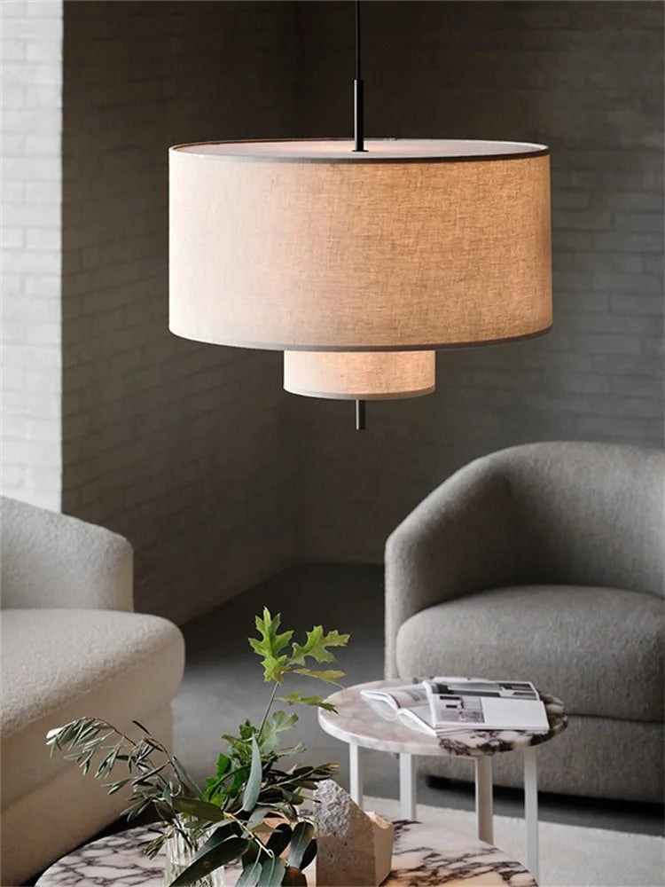 Margin Pendant Japanese Linen Cloth Lamp