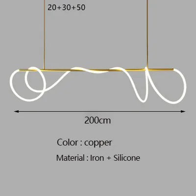Nordic LED Long Hose Chandelier