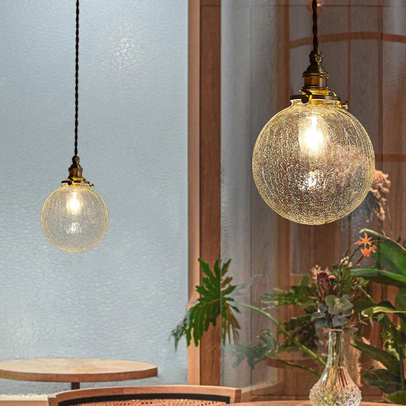 Glass Pendant Light Nordic Retro Chandeliers