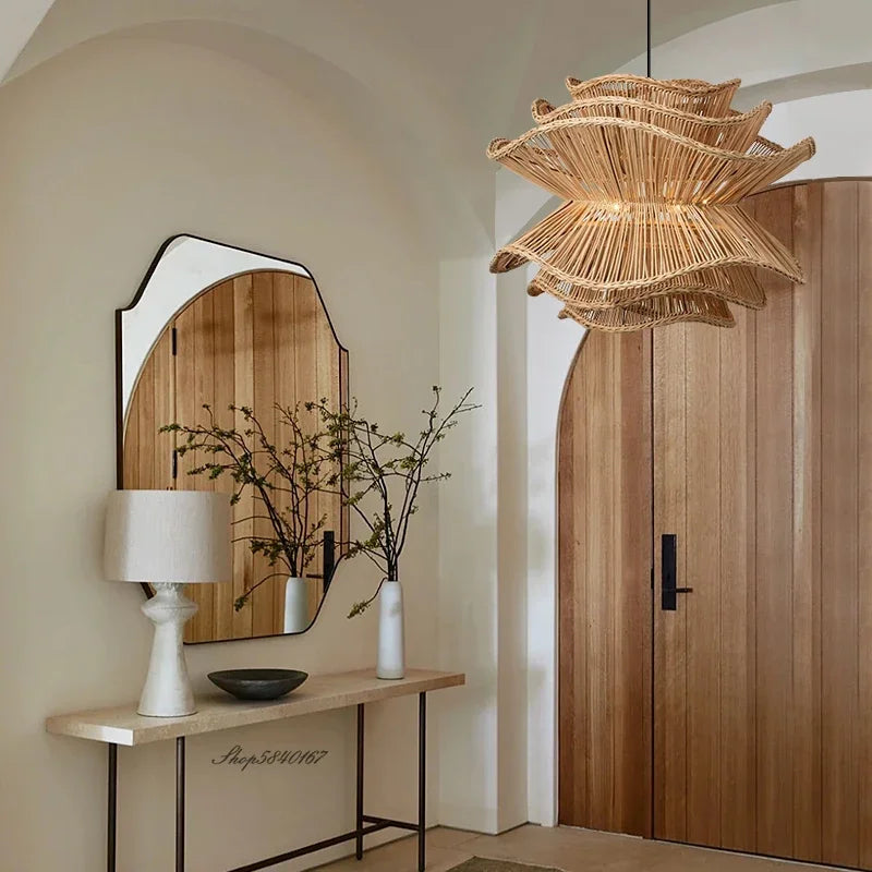 Creative Multi-level Rattan Lamp Nordic Designer Pendant Lights