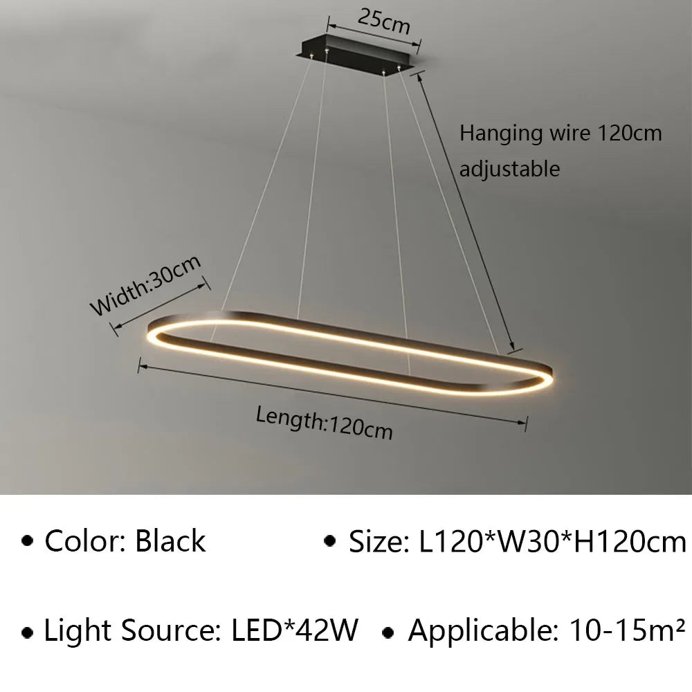 Modern Pendant Lamp LED Hanging Chandelier for Living Dining Room Bedroom Restaurant Home Decor Indoor Lighting Fixture Lustre