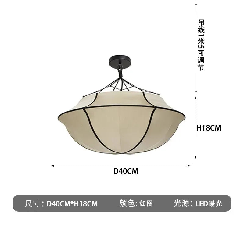 Japanese  umbrella pendant lamp Oi Soi ufo lantern light LED Living Tea Room Bedroom cloth lamp Art Decor Study office lamp