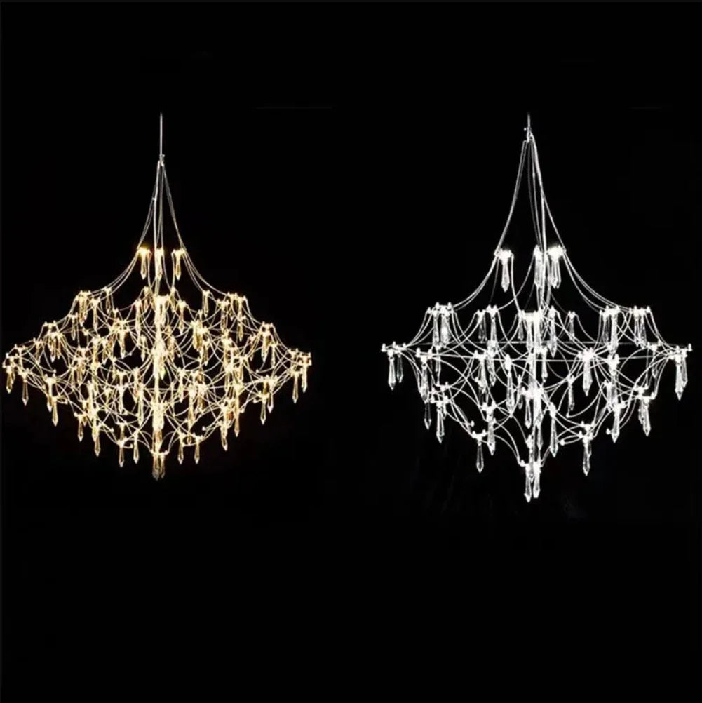 New Light Cube Gypsy Firefly Crystal Chandelier Advanced Sense Empty Living Room Light