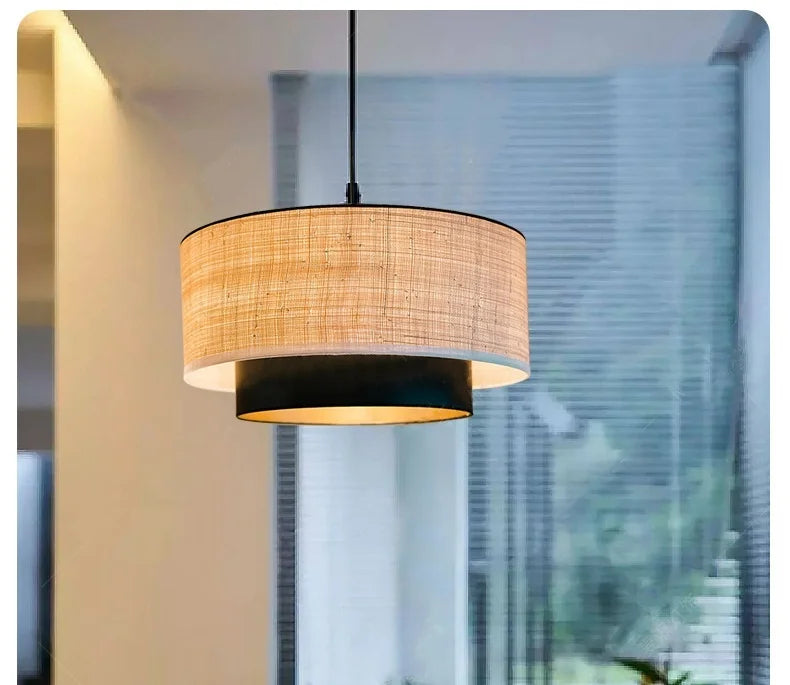 Margin Pendant Japanese Linen Cloth Lamp