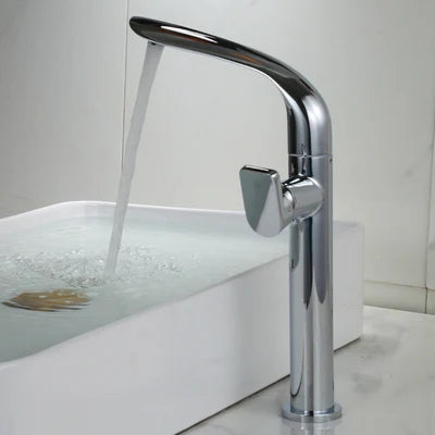 Tuqiu Brushed Gold Basin Faucet Brass Bathroom Faucet Mixer Tap Gold Wash basin Faucet Single Handle Hot & Cold Lavotory Faucet