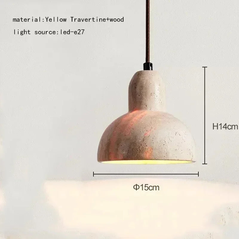 White Travertine and Marble Droplight