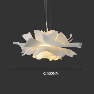 Nordic modern living room dining room simple white romantic flower chandelier girls' room creative bedroom chandelier