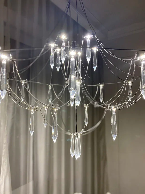 New Light Cube Gypsy Firefly Crystal Chandelier Advanced Sense Empty Living Room Light