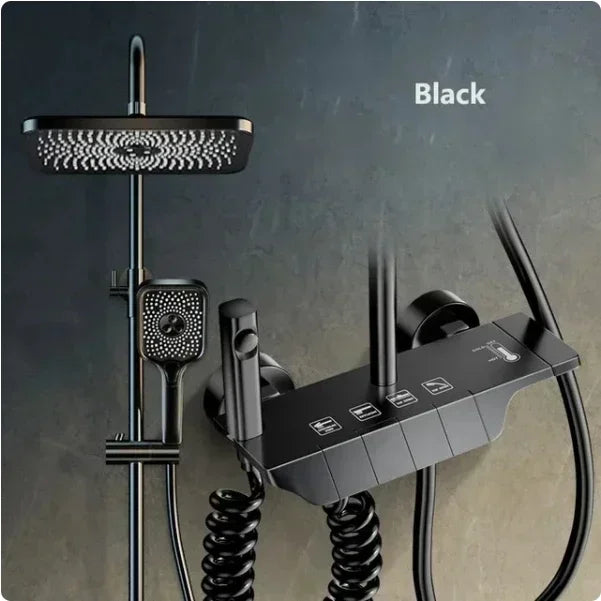 Bathroom Shower Faucet Set 4 Functions Digital Display