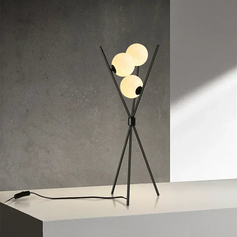 Modern Led Floor Lamp 3D Moon Tripod Floor Lamps
