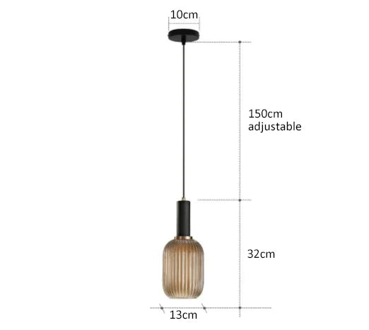 Retro Restaurant Colorfull Glass Pendant Lights