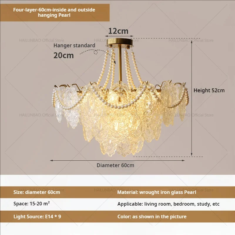 French Light Luxury Crystal Chandelier