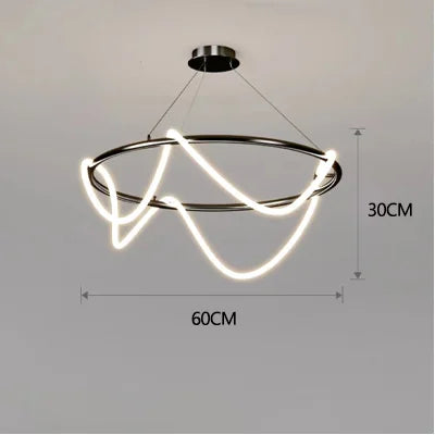Nordic LED Long Hose Chandelier