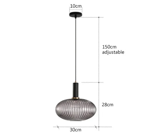Retro Restaurant Colorfull Glass Pendant Lights