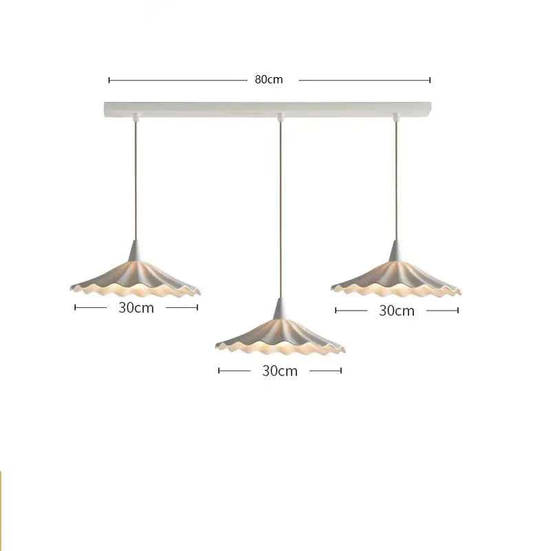 30cm Japanese Style White Ceramic LED Pendant Lights