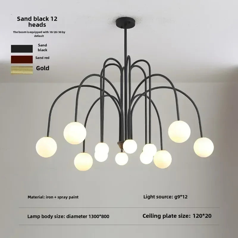 Nordic Retro LED Iron Ceiling Chandelier