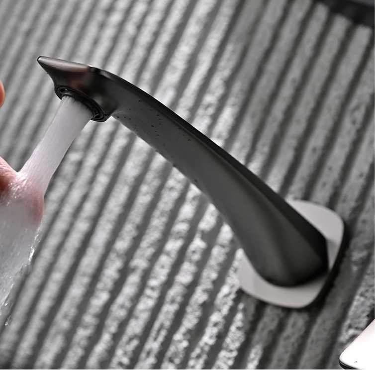 Modern Concealed Bathroom Faucets in Brass or Black