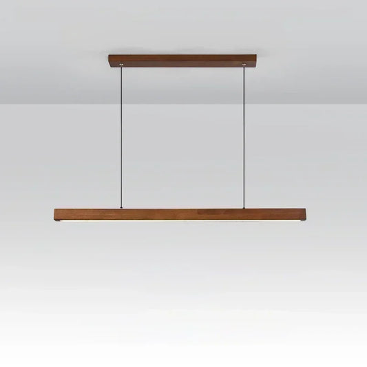 Modern Wood Long Strip LED Pendant Light