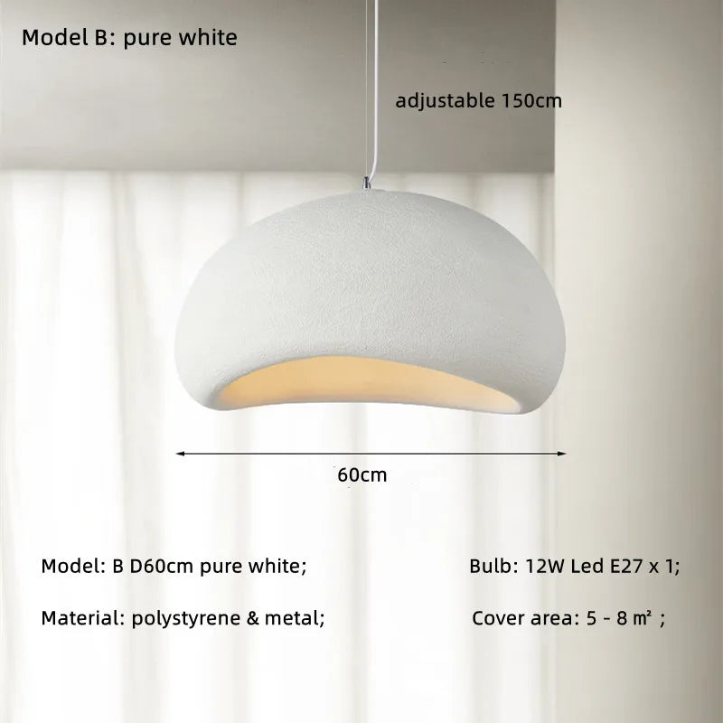 Wabi Sabi LED Pendant Lights for Living Dining Room Bedroom Restaurant Loft Decor Hanging Chandelier Art Suspension Luminaire