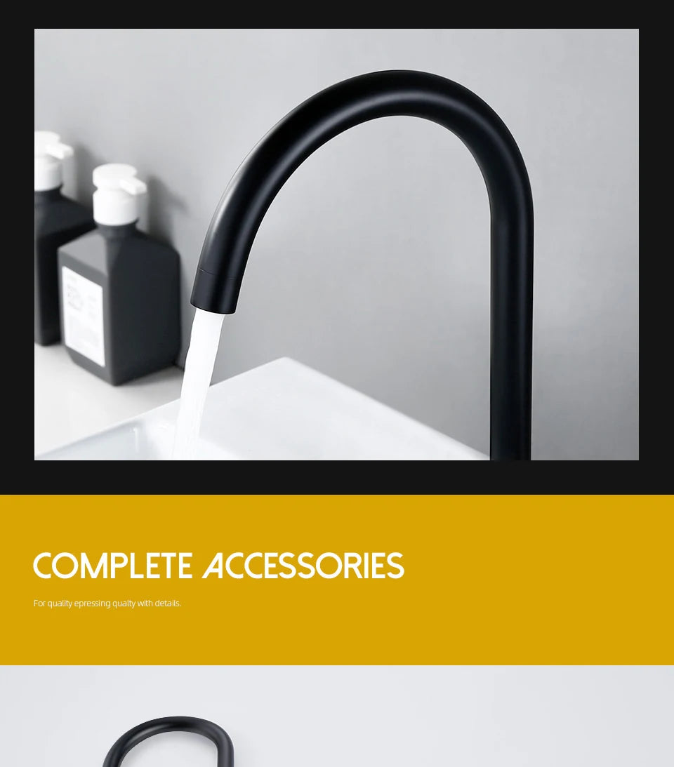 Matte Black Basin faucet  Single Knurled Knob Deck Mounted Widerspread Mixer Hot And Cold Sink Tap 2 Set Brass Restroom Mixer