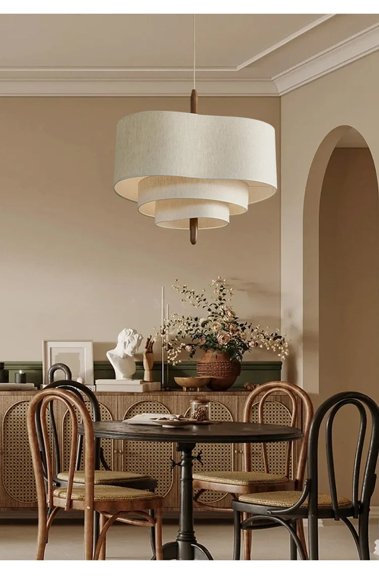 Wabi Sabi Led Ceiling Chandelier Japan Cloth Ceiling Lamp Living Room Kitchen Island Pendant Lights Home Decorations Lustre