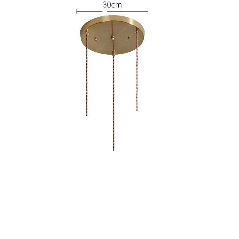 Colorful Glass with Brass Nordic Style Simple LED Pendant Light