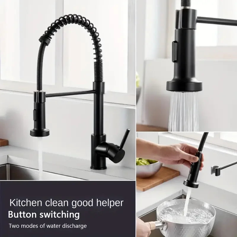 Kitchen Hot And Cold Faucet, Multifunctional Stretch Sink Faucet, Kitchen Faucet Hot And Cold Sink Telescopic Lifting Universal