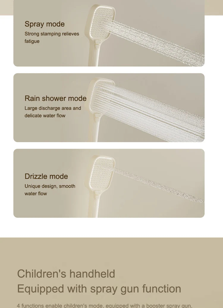 Milk White Shower Thermostat Shower Set Home Digital Display Shower Fine Copper Bath Pressurized Bathroom Shower Nozzle