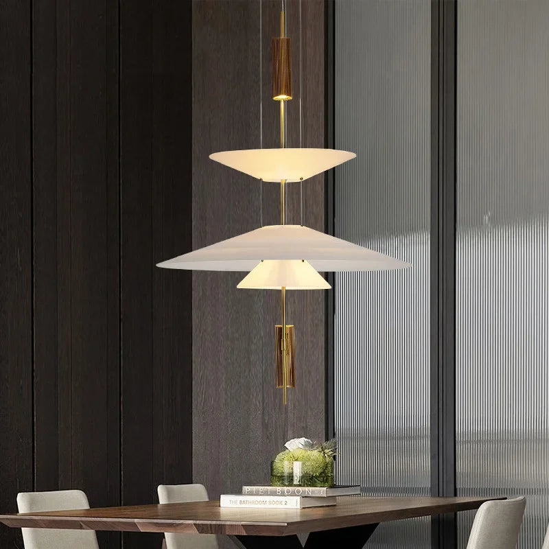 Modern Saucer Style Chandeliers