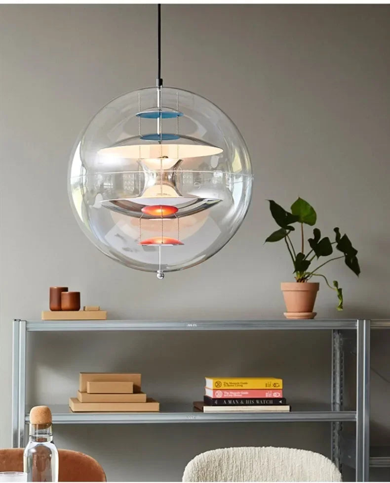 Danish Personality Spherical Planet Lamp Creative Nordic Cafe Tea Restaurant Bar Designer Chandelier