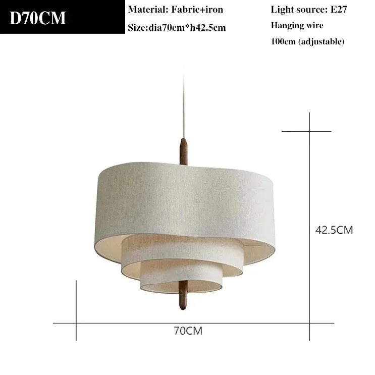 Margin Pendant Japanese Linen Cloth Lamp