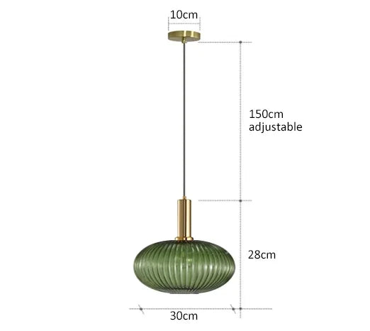 Retro Restaurant Colorfull Glass Pendant Lights