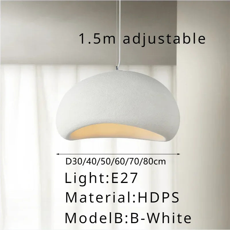 Modern minimalist E27 chandelier dining room living room chandelier bedroom bar designer B&B Japanese style wabi-sabi chandelier